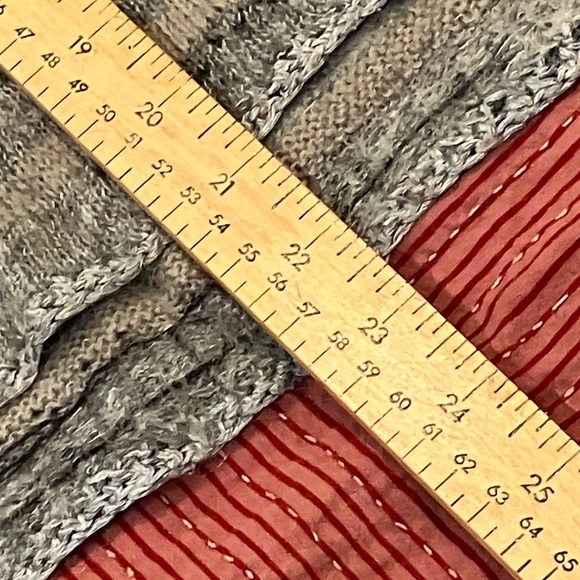 Free People mohair blend crochet Gray / Blue Knit Sweater - Picture 8 of 16